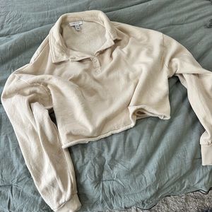 Top shop collared crop top sweater